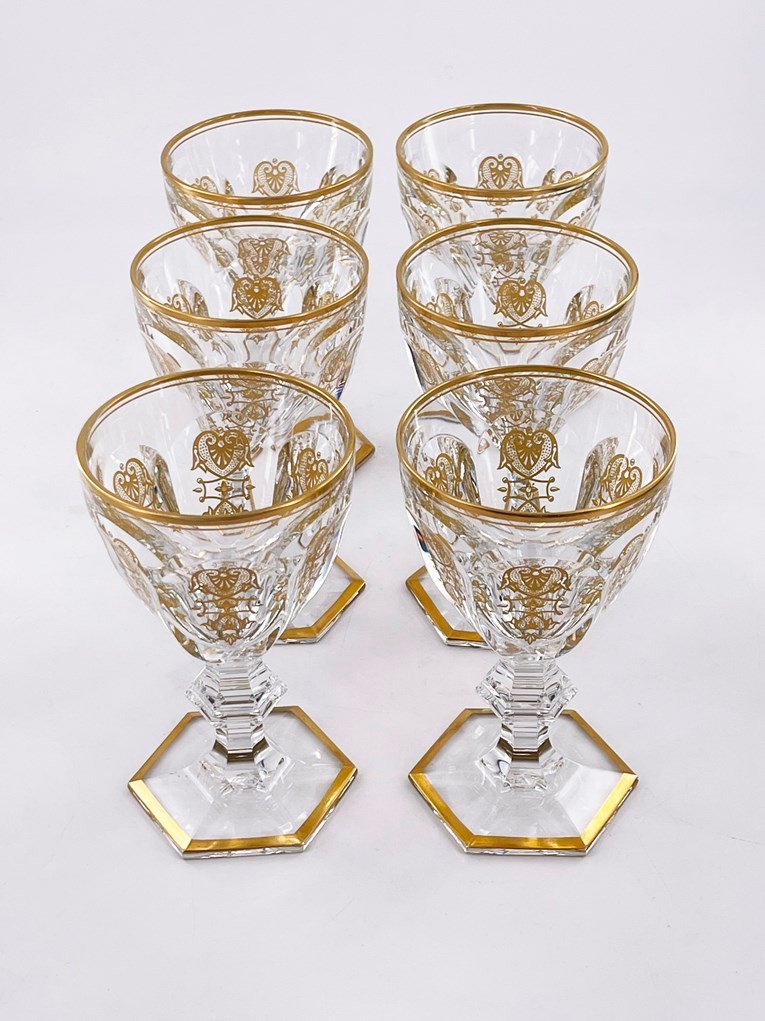Baccarat Crystal Glasses Service Part, Harcourt Empire Model, 19 Pieces-photo-3