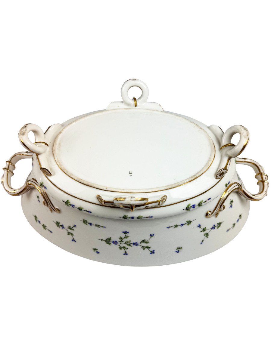 Jardinière En Porcelaine De Limoges, Maison Jean Pouyat, Décor Au Barbeau, Milieu XIXème-photo-3