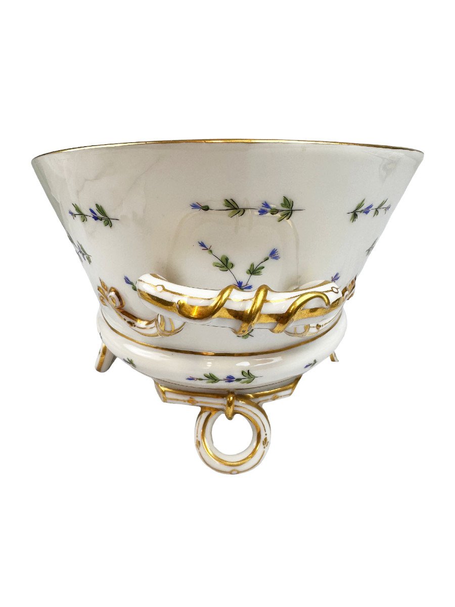 Jardinière En Porcelaine De Limoges, Maison Jean Pouyat, Décor Au Barbeau, Milieu XIXème-photo-4