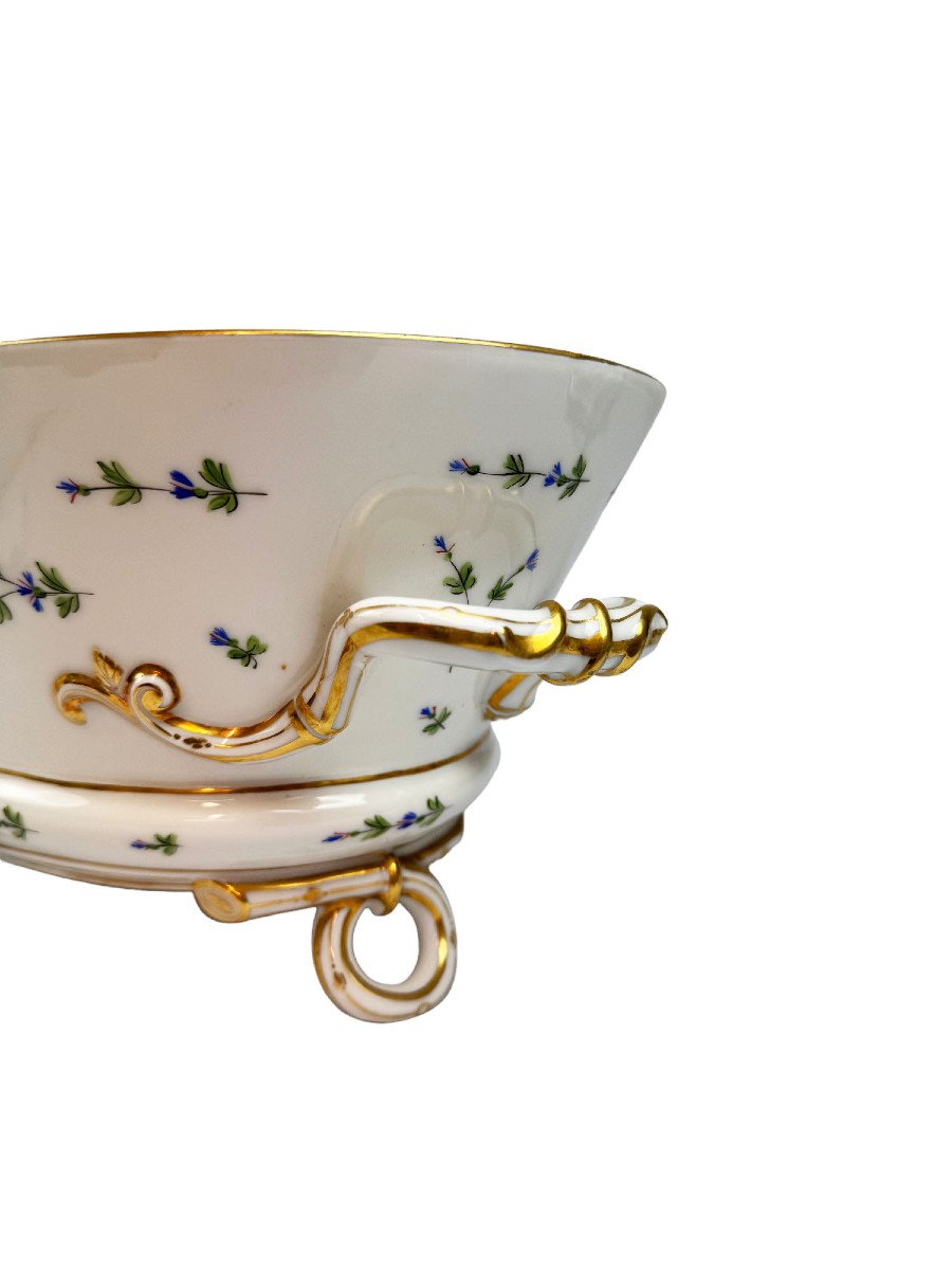 Jardinière En Porcelaine De Limoges, Maison Jean Pouyat, Décor Au Barbeau, Milieu XIXème-photo-1