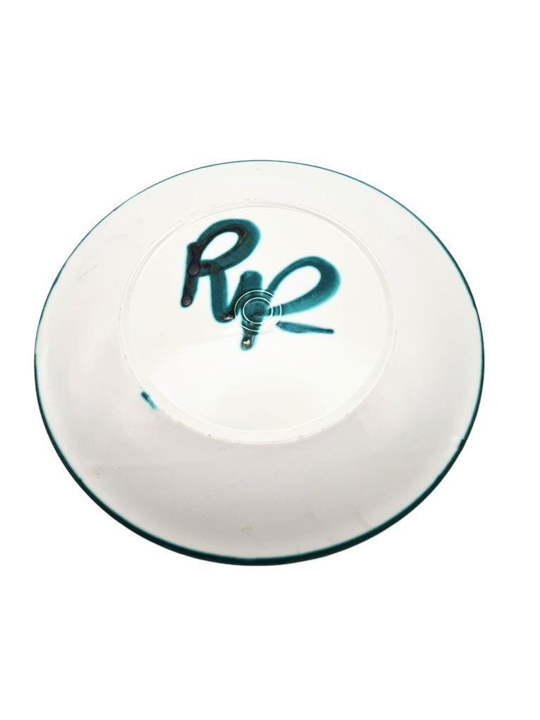 Round Dish In Glazed Ceramic, Robert Picault, Vallauris.-photo-3