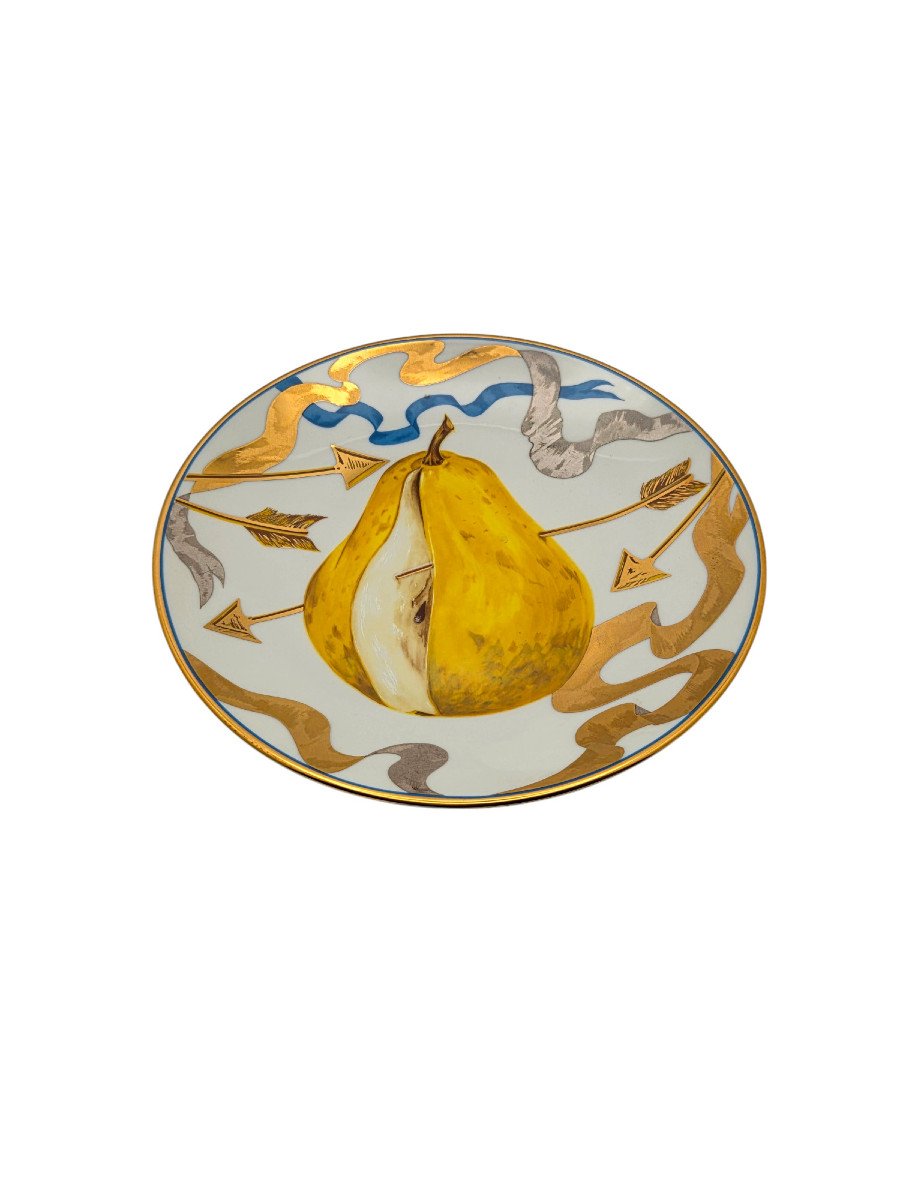 Limoges Porcelain Dessert Plate, Hilton Mc Connico For Daum, The Lost Arrows Of-photo-2