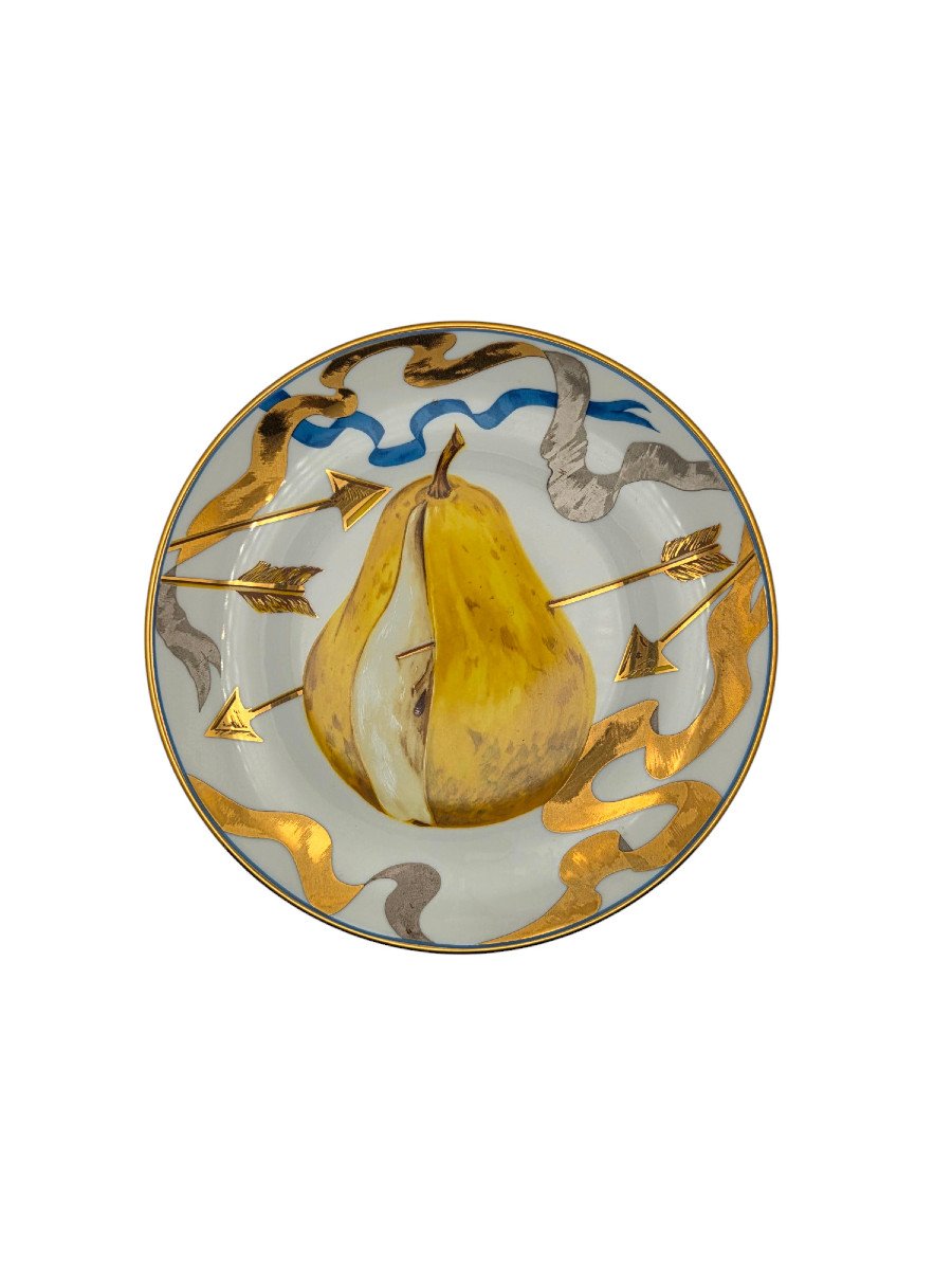 Limoges Porcelain Dessert Plate, Hilton Mc Connico For Daum, The Lost Arrows Of