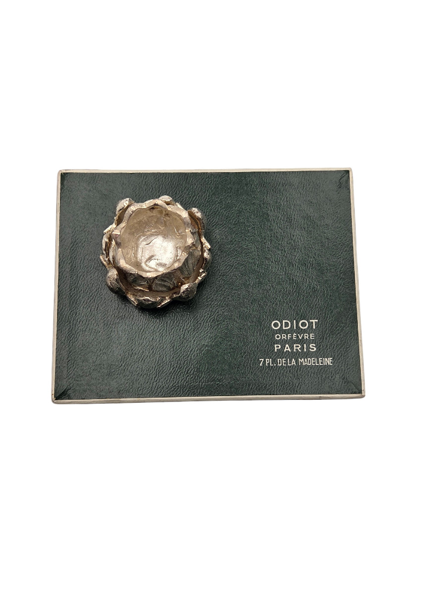 Set Of 6 Silver-plated Bronze Table Candlesticks, Maison Odiot Paris.-photo-3
