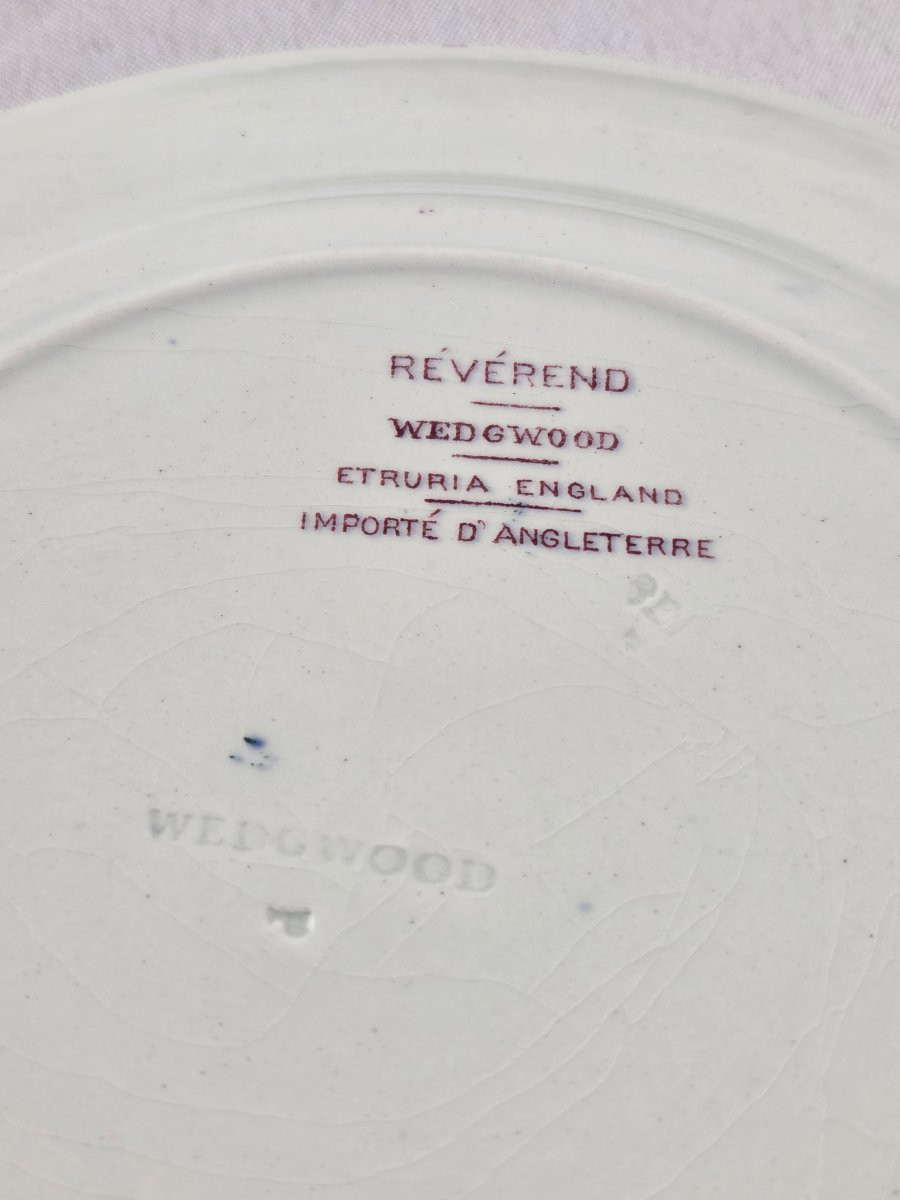 Suite De16 Assiettes à Dessert En Faïence De Wedgwood, Angleterre, Fin XIXème.-photo-2