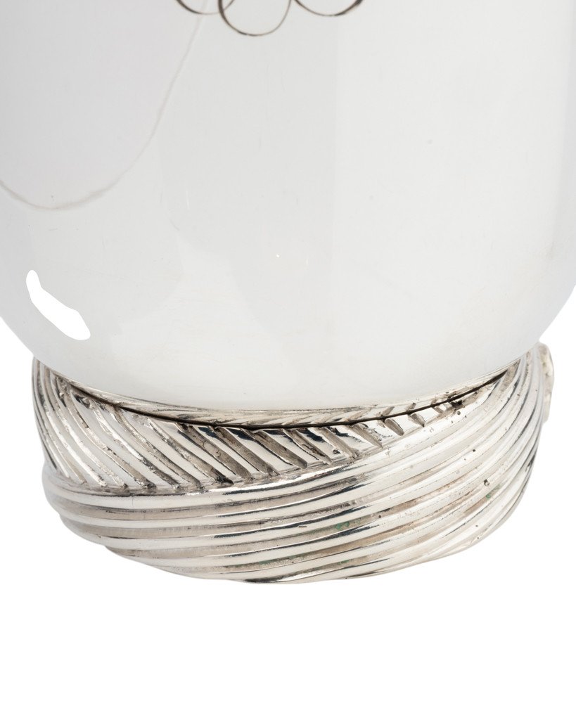  Large Monogrammed Solid Silver Cup, Puiforcat Goldsmith-photo-1