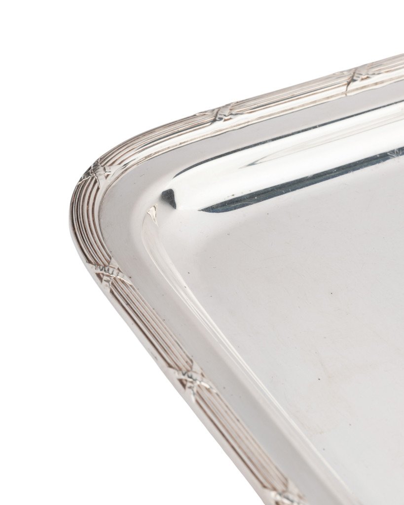 Pair Of Silver Trays, Minerva Hallmark, Silversmith Tétard Frères.-photo-2