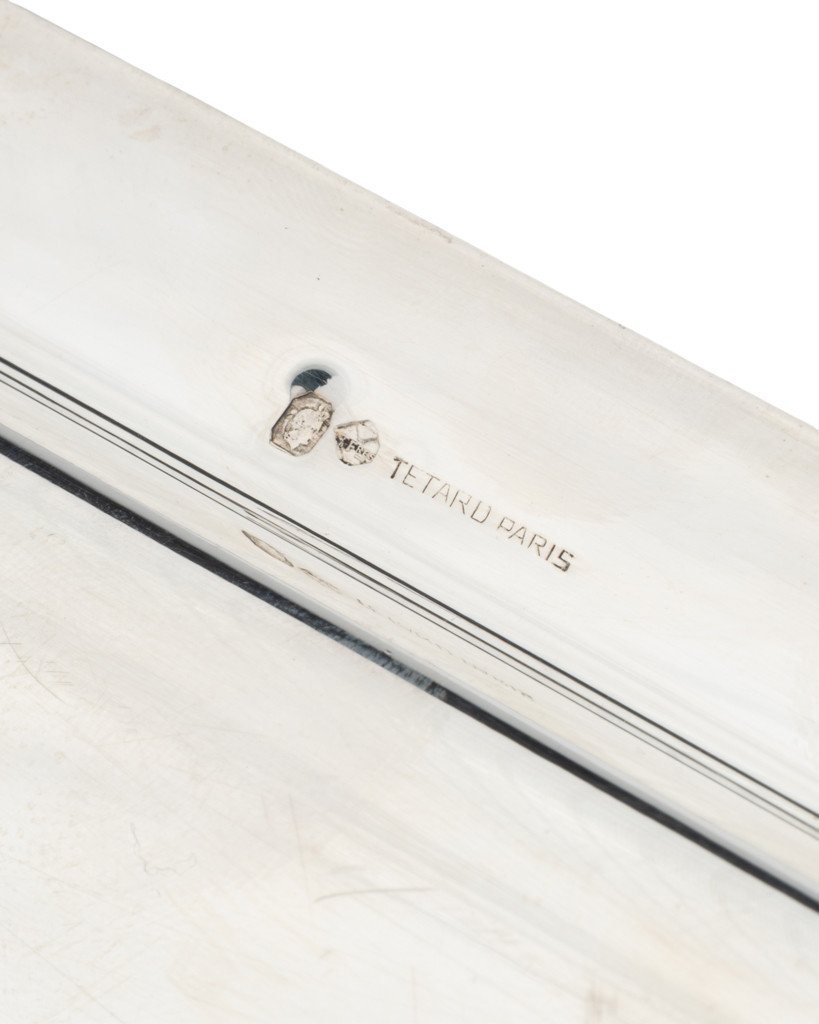 Pair Of Silver Trays, Minerva Hallmark, Silversmith Tétard Frères.-photo-4