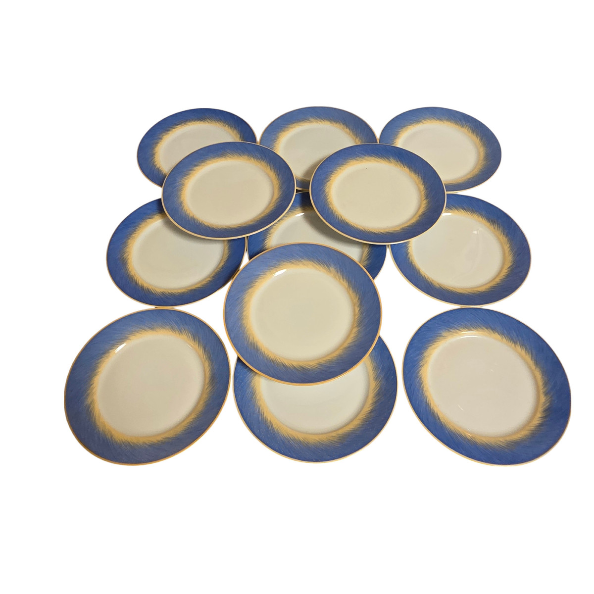Porcelain Cake Service, Hermès Paris, 13 Pieces.-photo-2