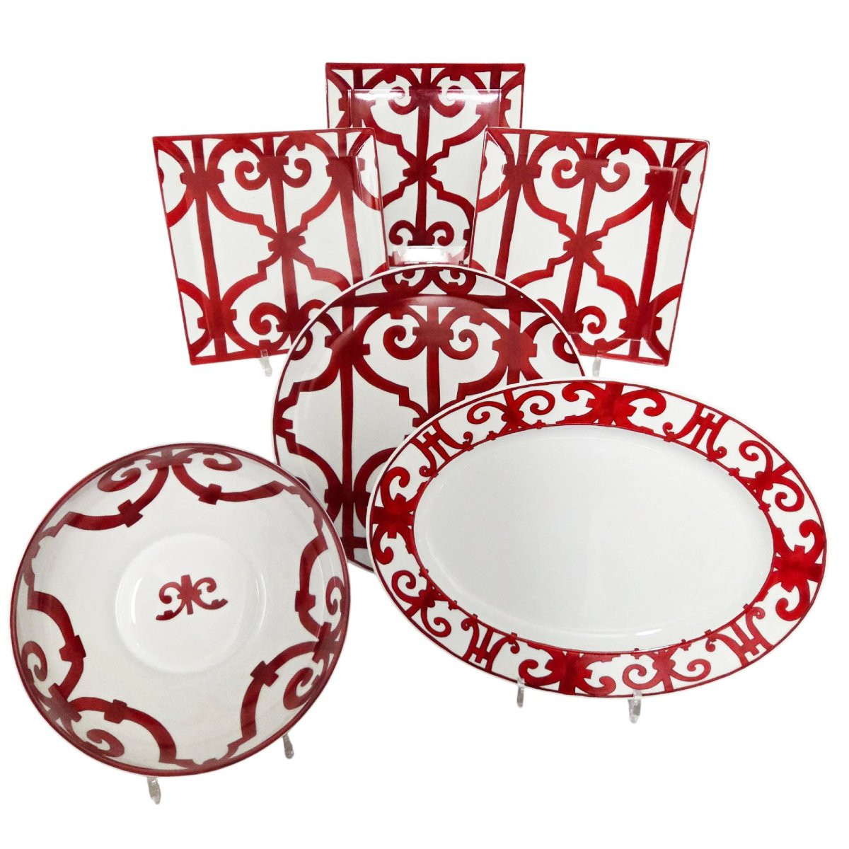 Porcelain Dinner Service, Hermès Paris, "balcons Du Guadalquivi" Model-photo-4
