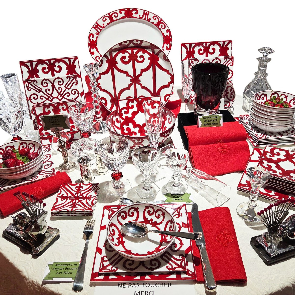 Porcelain Dinner Service, Hermès Paris, "balcons Du Guadalquivi" Model-photo-8
