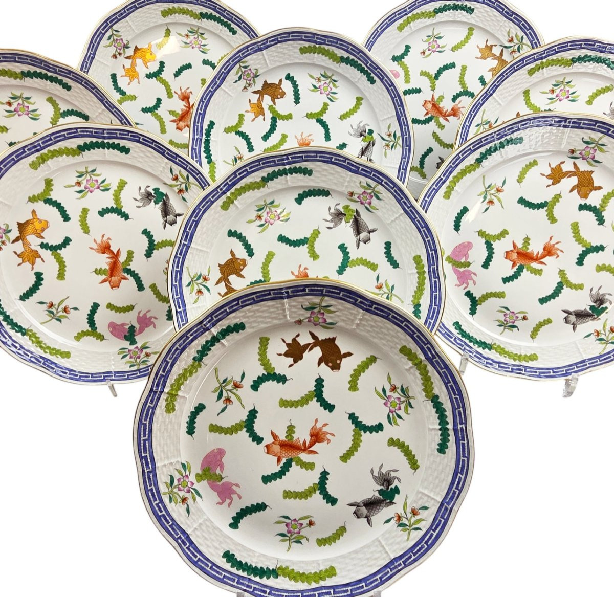 Herend Porcelain Dinner Service, Model “po”, 41 Pieces.-photo-4