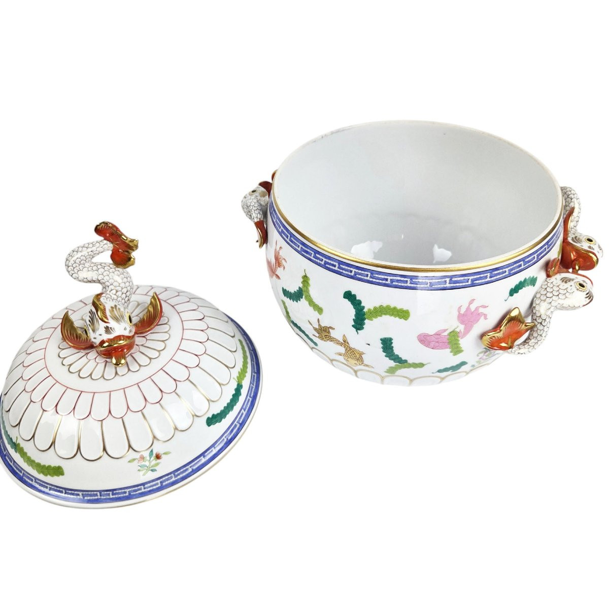 Herend Porcelain Dinner Service, Model “po”, 41 Pieces.-photo-5