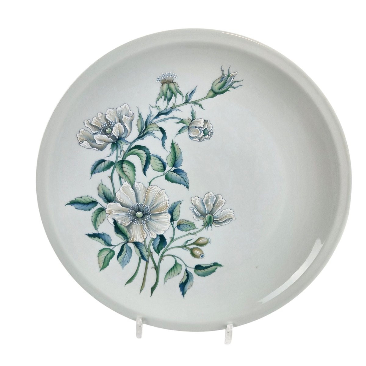 Celadon Porcelain Dinner Service, Haviland Limoges, 56 Pieces.-photo-2