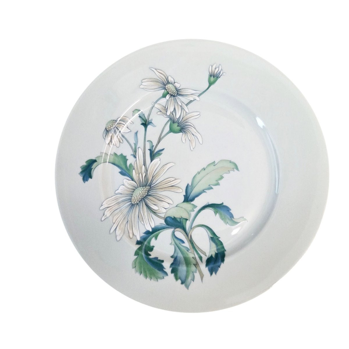 Celadon Porcelain Dinner Service, Haviland Limoges, 56 Pieces.-photo-3