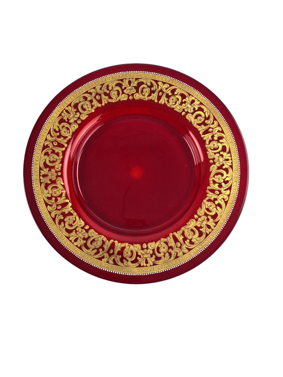 Set Of 12 Glass Plates, Murano, Pauly House.-photo-2