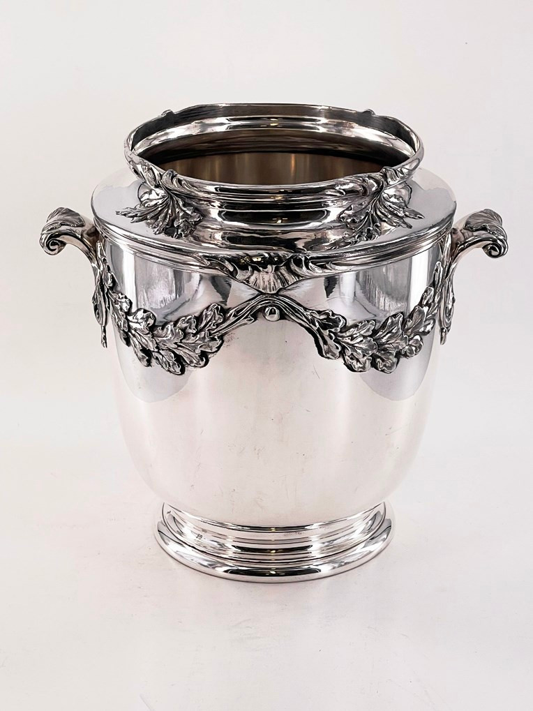Silver-plated Metal Champagne Bucket, Gallia Silversmith.