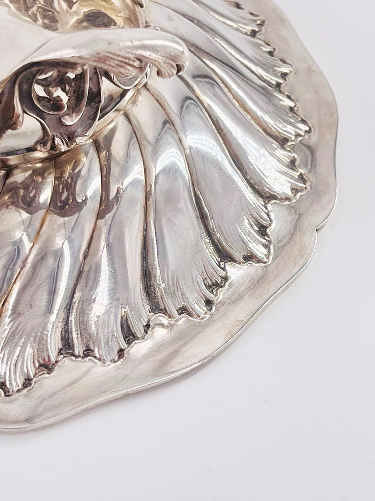 Stemmed Bowl In Solid Silver In The Rocaille Style.-photo-2