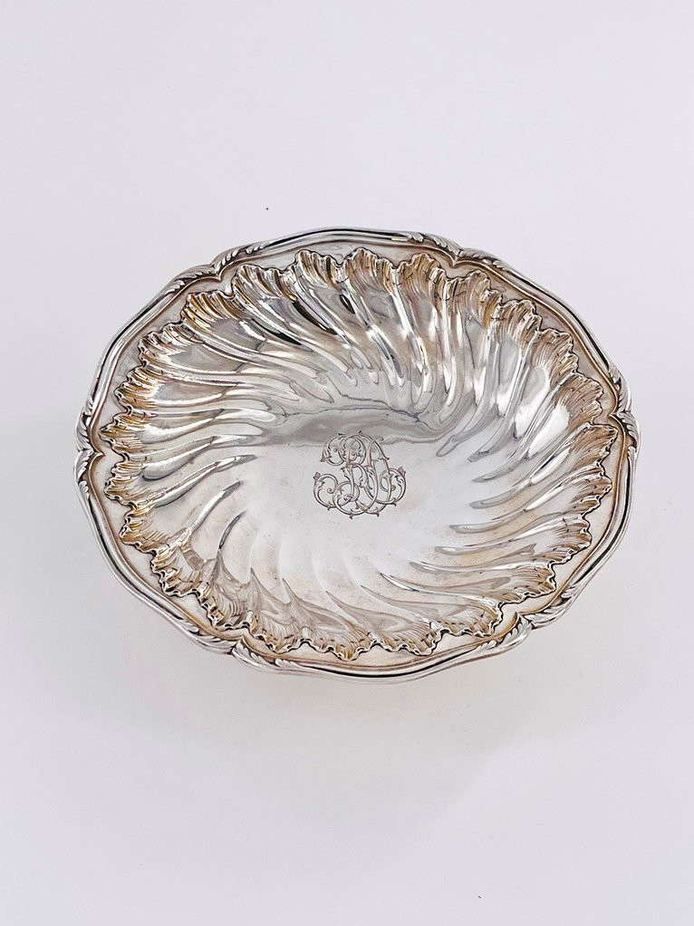 Stemmed Bowl In Solid Silver In The Rocaille Style.-photo-3