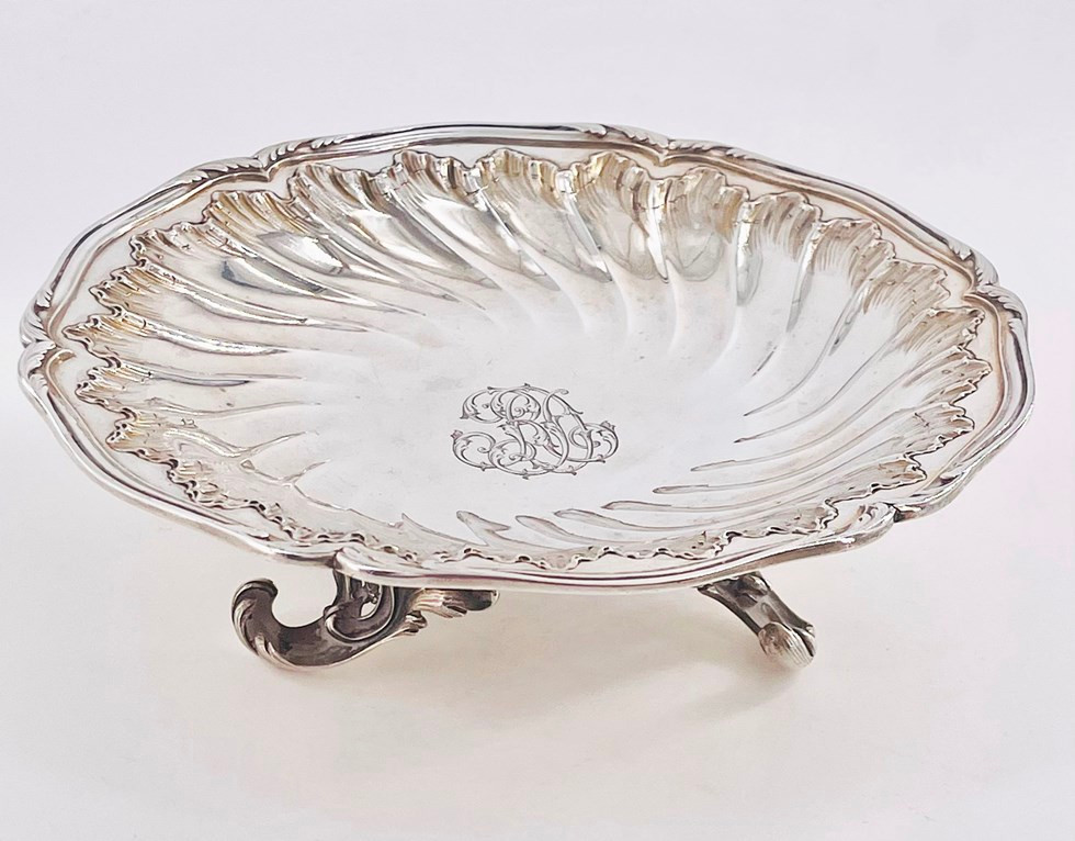 Stemmed Bowl In Solid Silver In The Rocaille Style.