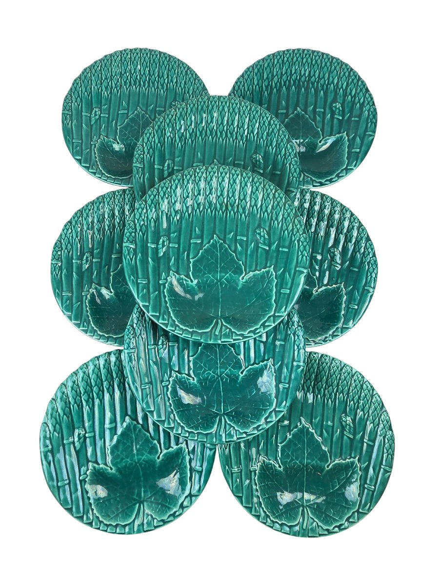 Asparagus Service In Saint Amand And Hamage Earthenware, Early 20th Century, 14 Pieces.-photo-2