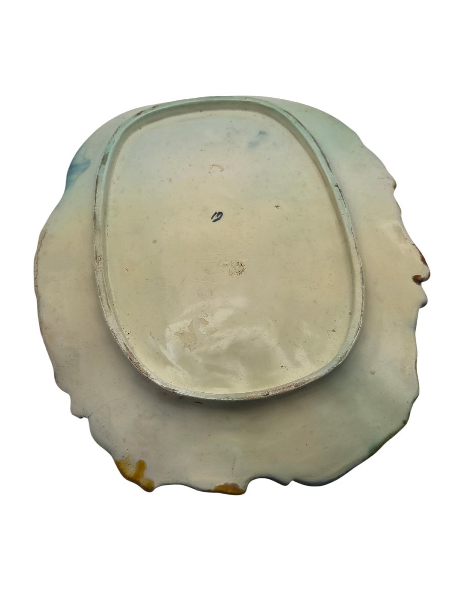 Asparagus Dish And Its Cradle In Late 19th-century Earthenware-photo-2