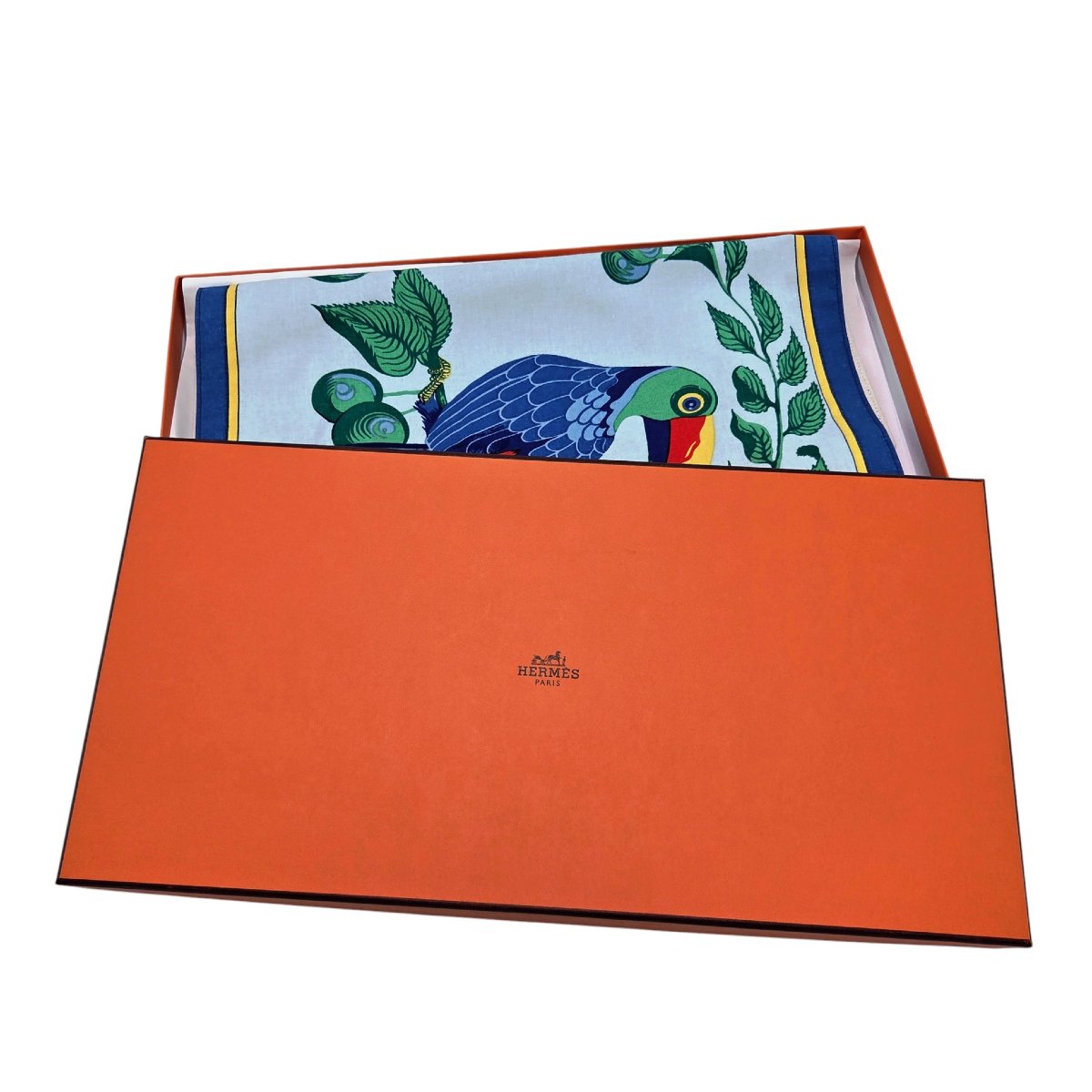 Paire de sets de table et serviettes de table en coton , modèle Toucan, maison Hermès Paris.-photo-3