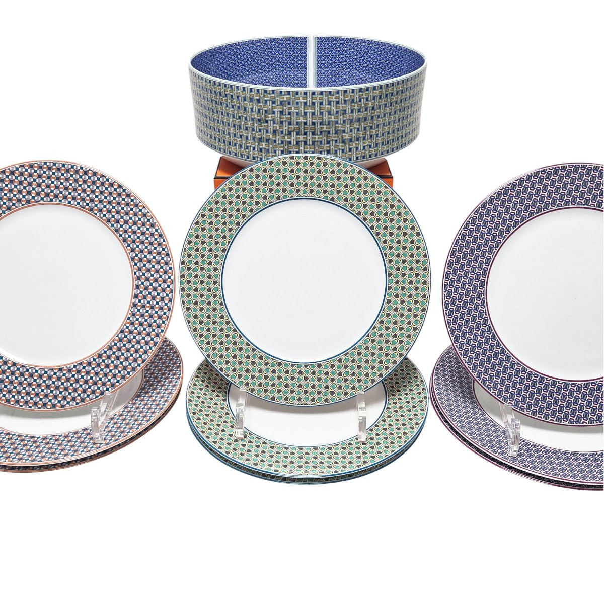 Porcelain Set, Tie Set Model, Hermès Paris, 35 Pieces.-photo-2