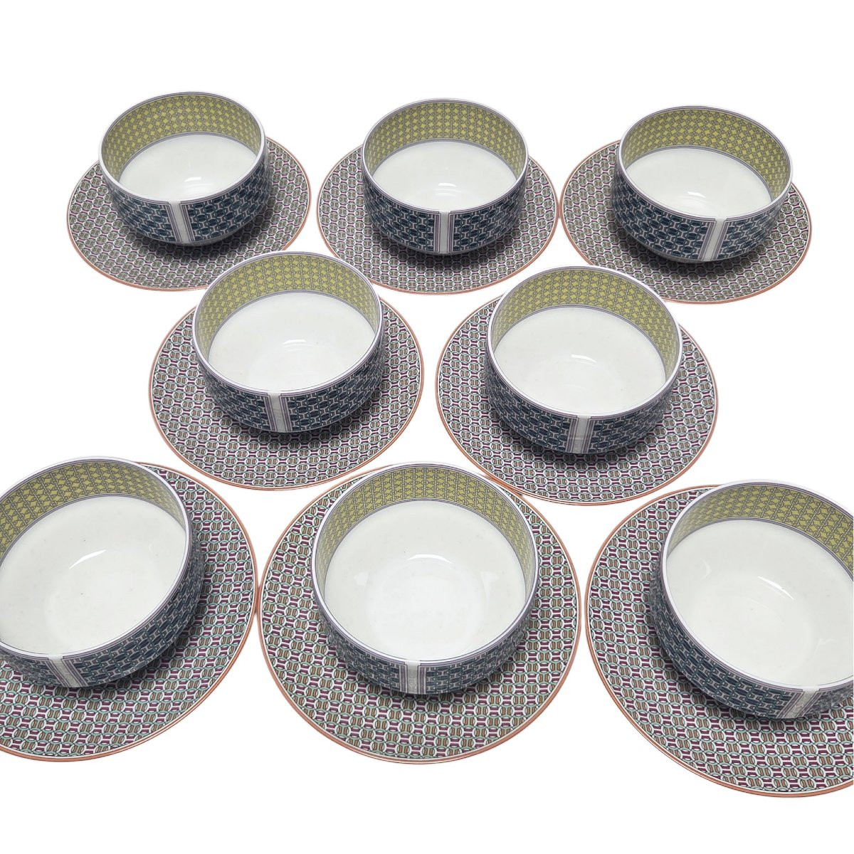 Porcelain Set, Tie Set Model, Hermès Paris, 35 Pieces.-photo-4