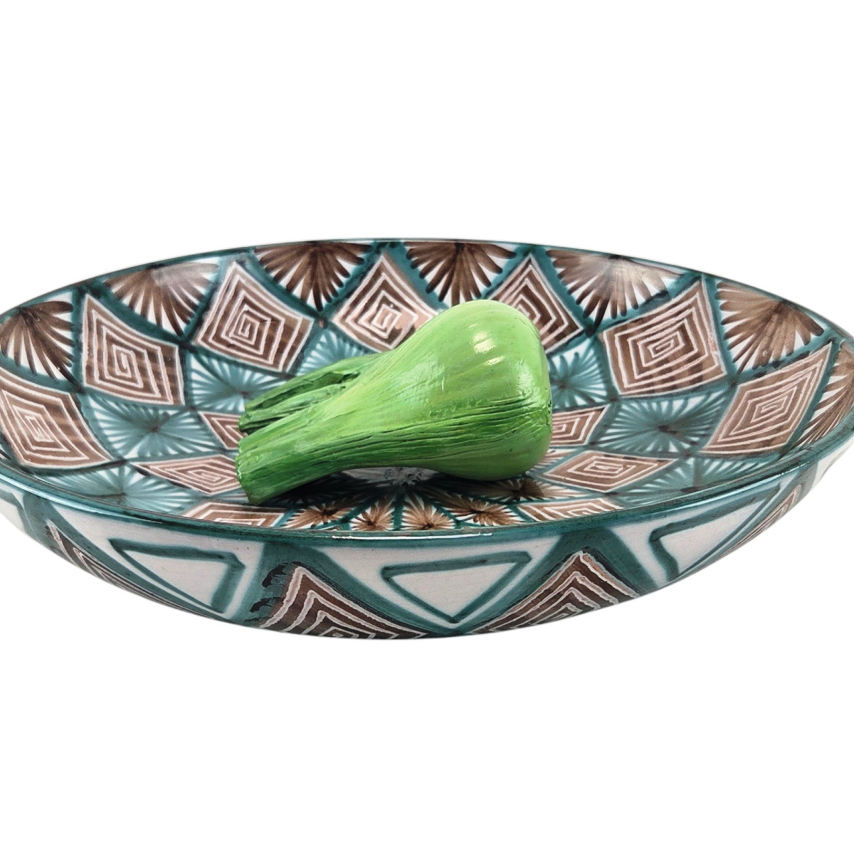 Glazed Ceramic Fruit Bowl Or Centerpiece, Robert Picault, Vallauris.-photo-2
