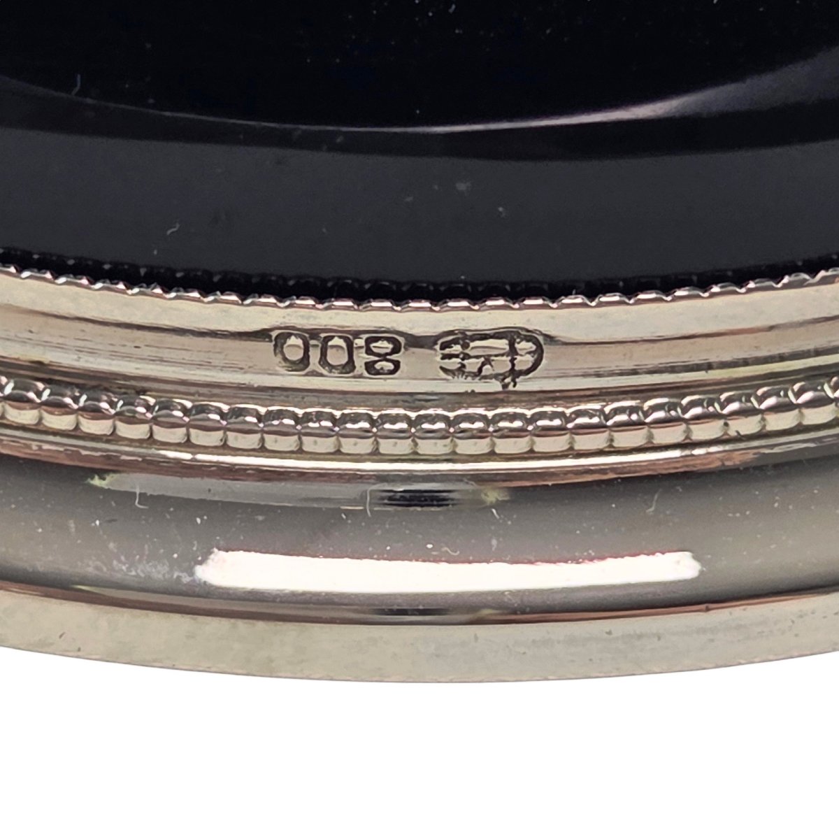 Vase en cristal doublé violet, monté argent.-photo-4