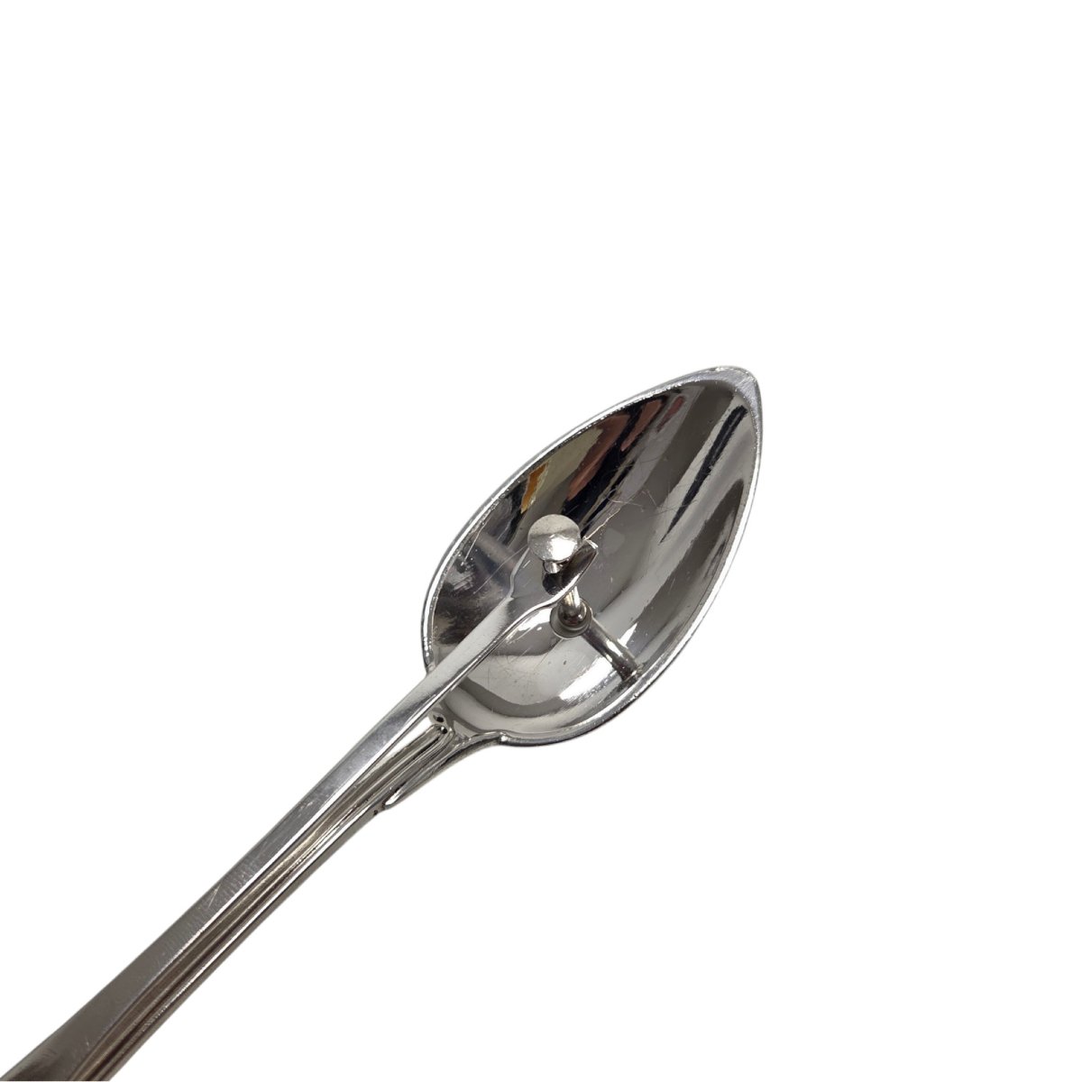  Silver-plated Metal Piston-style Sauce Spoon, Late 19th Century.-photo-4