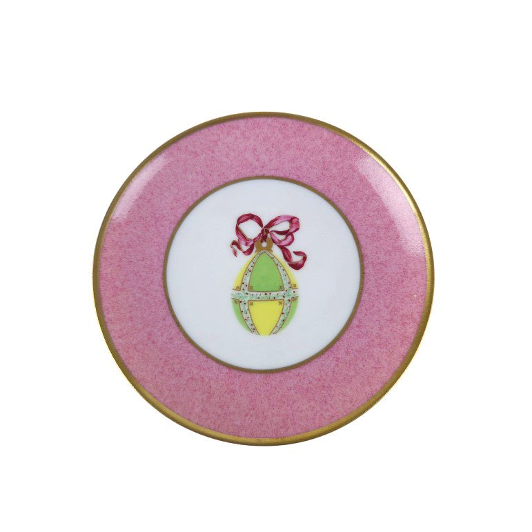 3 Small Limoges Porcelain Plates, Puiforcat, "st. Petersburg" Model.-photo-3