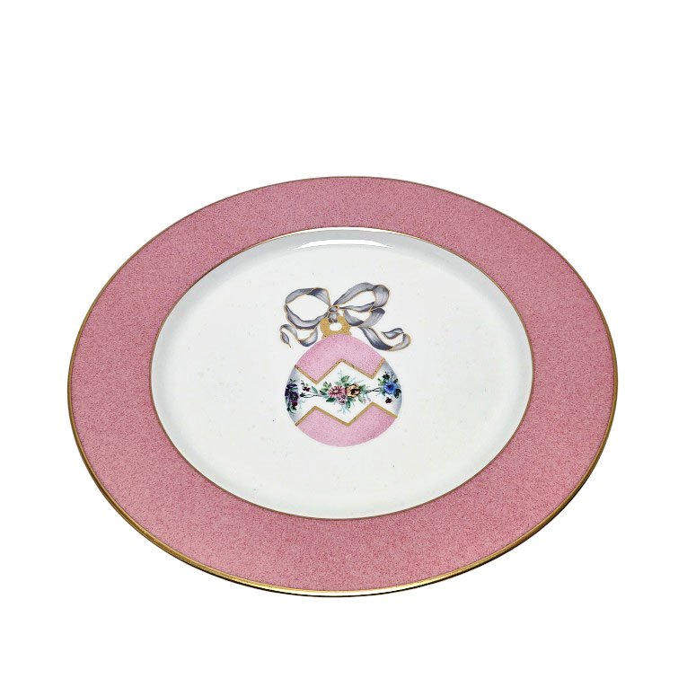 Suite de 6 assiettes en porcelaine de Limoges, maison Puiforcat, modèle St Petersbourg.-photo-4