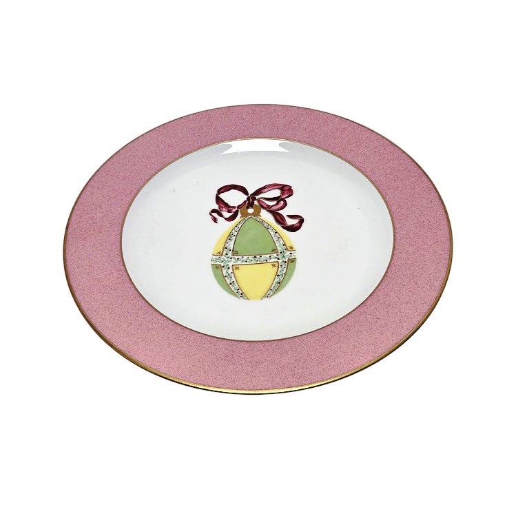 Suite de 6 assiettes en porcelaine de Limoges, maison Puiforcat, modèle St Petersbourg.-photo-1