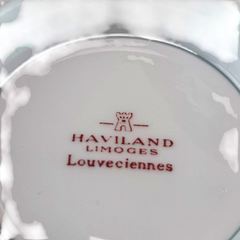 Limoges Porcelain Dinner And Coffee Sets By Haviland, Louvecienn Model-photo-3
