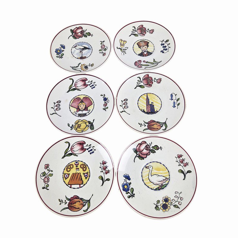  A 15-piece Sarreguemines Earthenware Coffee Service Set, “annales” Model.-photo-4