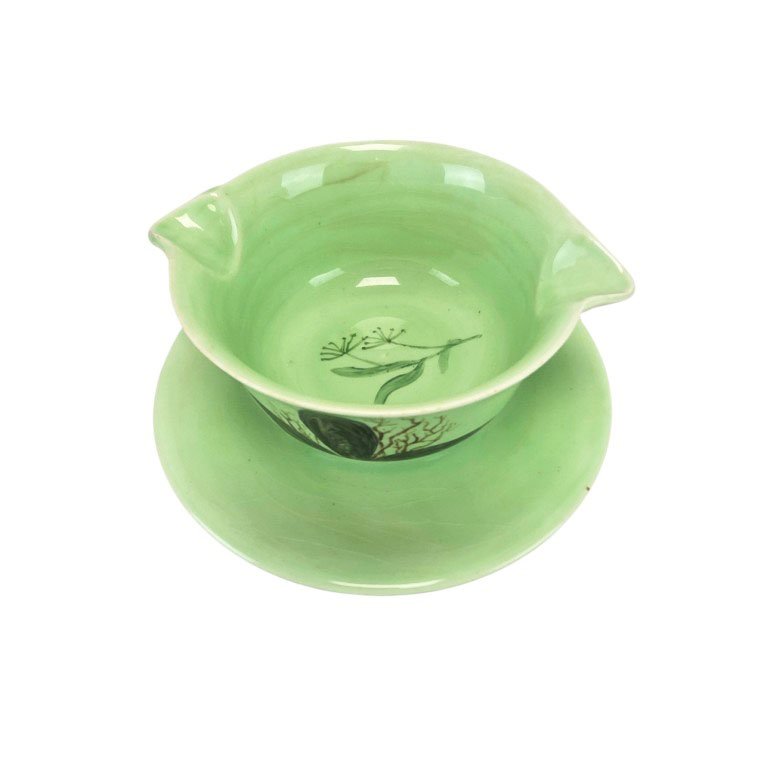 16-piece Earthenware Fish Serving Set By Procéram, Aubagne.-photo-4