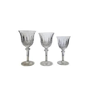 Service De Verres En Cristal De Saint Louis, Modèle Tommy, 36 Pièces.