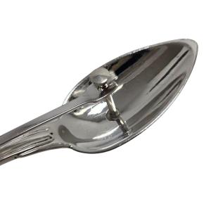 Silver-plated Metal Piston-style Sauce Spoon, Late 19th Century.