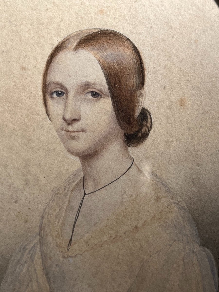 Portrait De Valentine De Talleyrand-périgord (1830-1913), école Française 1840-photo-3