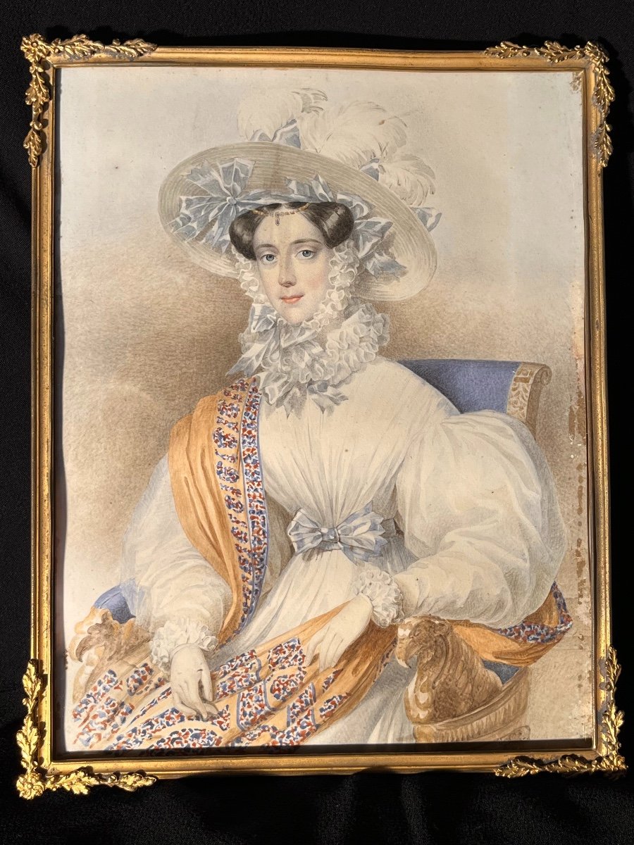 Johann N. Ender (1793-1854) Portrait De Marie-anne De Savoie, Impératrice Consort d'Autriche -photo-2