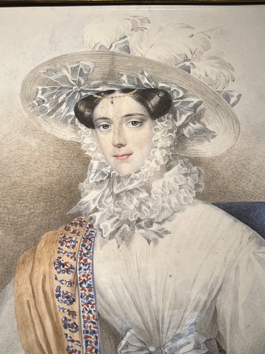 Johann N. Ender (1793-1854) Portrait De Marie-anne De Savoie, Impératrice Consort d'Autriche -photo-3