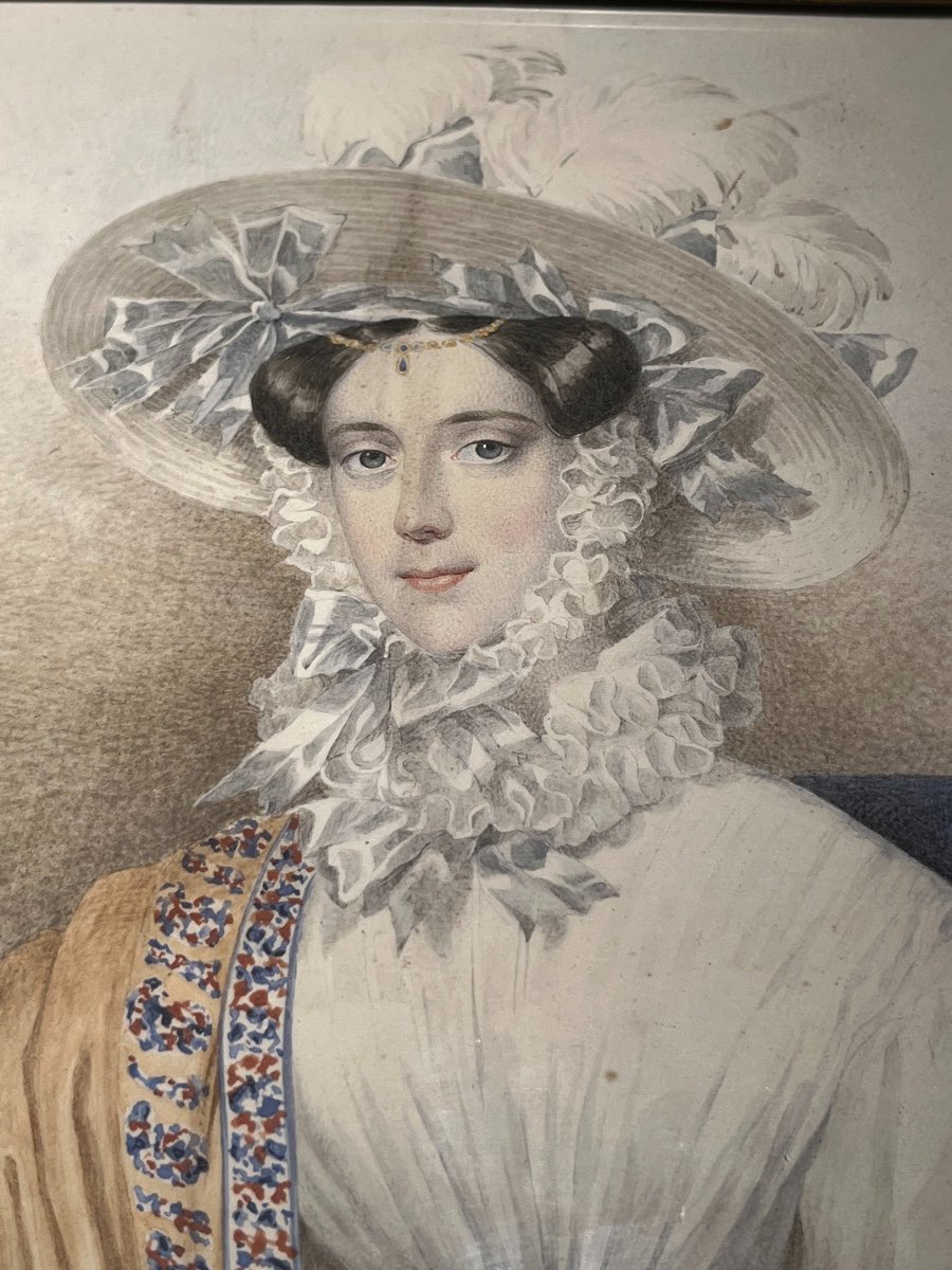 Johann N. Ender (1793-1854) Portrait De Marie-anne De Savoie, Impératrice Consort d'Autriche -photo-3