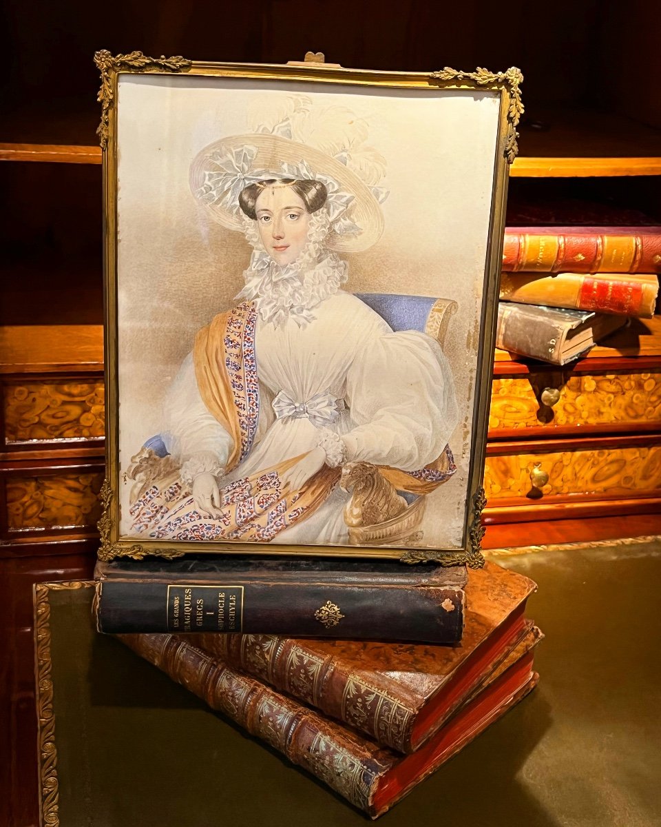 Johann N. Ender (1793-1854) Portrait De Marie-anne De Savoie, Impératrice Consort d'Autriche -photo-4