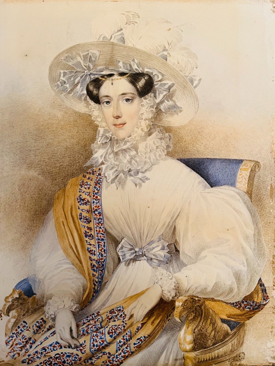 Johann N. Ender (1793-1854) Portrait De Marie-anne De Savoie, Impératrice Consort d'Autriche 