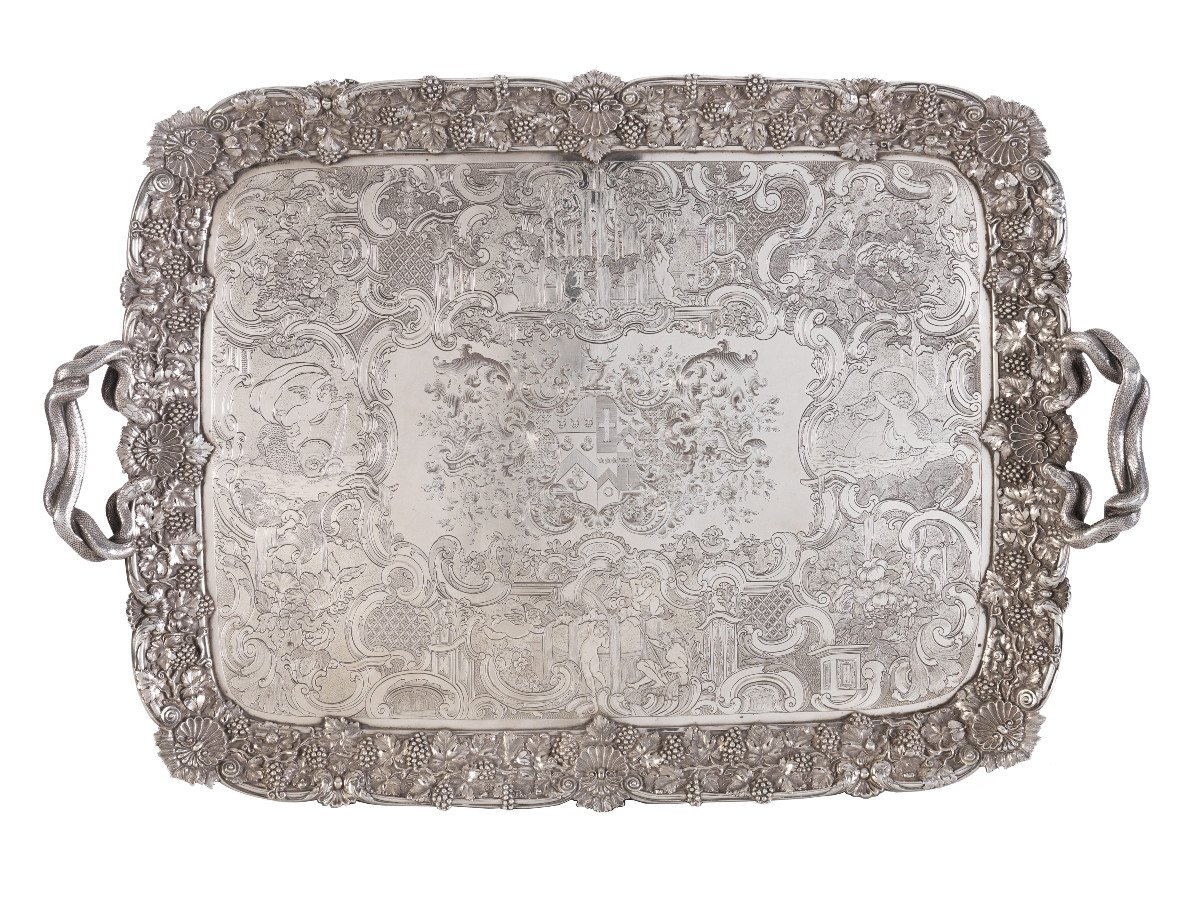 Silver Tray London 1821 By Philip Rundell