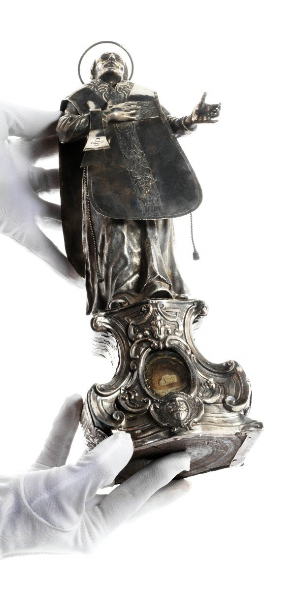 Silver Reliquary Containing A Relic Of Saint Ignatius Of Loyola, Italy, 18th Century-photo-1