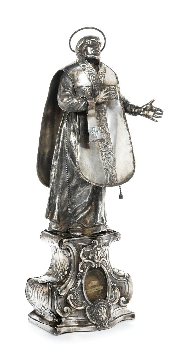 Silver Reliquary Containing A Relic Of Saint Ignatius Of Loyola, Italy, 18th Century