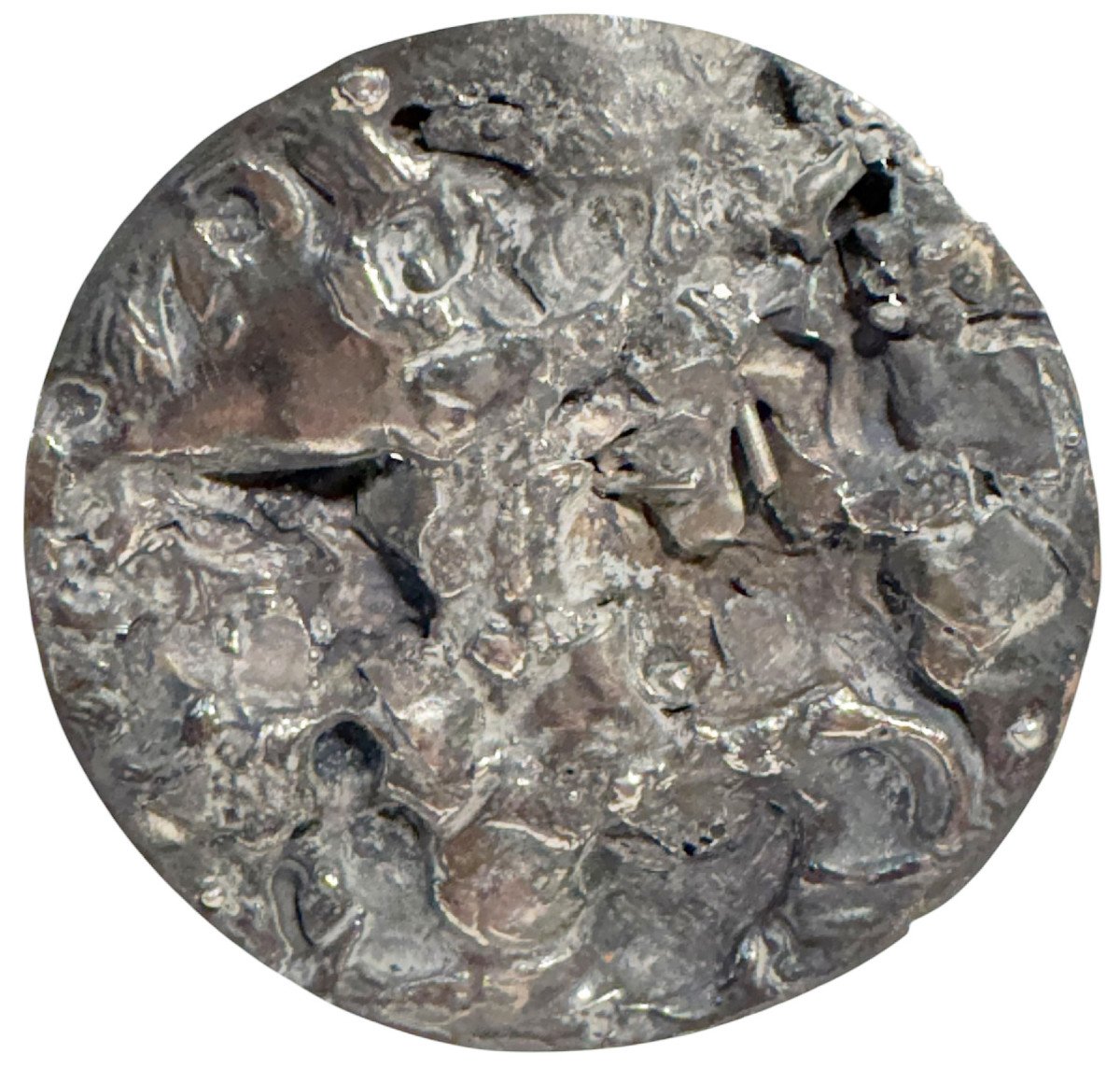 Silver Plaque With Battle Scene, Italy, Early 18th Century -photo-2